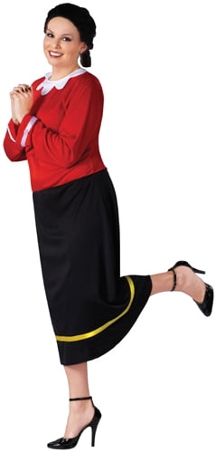 Fun World Popeye Olive Oyl Halloween Fancy-Dress Costume for Adult, Women's Plus size - Walmart.com